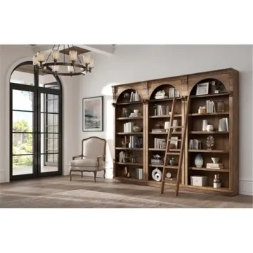 Martin 8' Tall Bookcase Wall with Ladder for Stylish Living