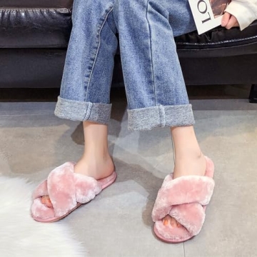 Crazy Lady Fuzzy Fluffy Slippers for Chic Comfort