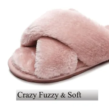 Crazy Lady Fuzzy Fluffy Slippers for Chic Comfort