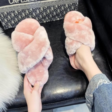 Crazy Lady Fuzzy Fluffy Slippers for Chic Comfort