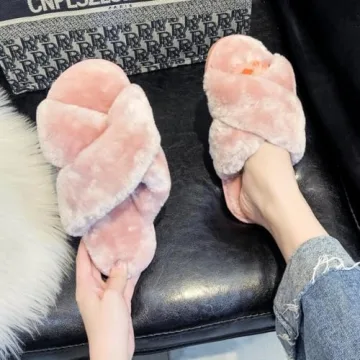 Crazy Lady Fuzzy Fluffy Slippers for Chic Comfort