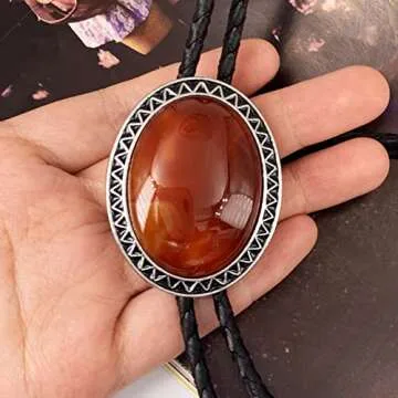 Stylish SELOVO Mens Bronze Bolo Tie - Genuine Leather Accessory