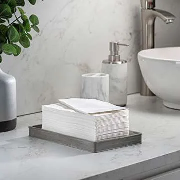 Comfy Package [100 Count] Linen-Feel Guest Towels - Disposable Cloth Dinner Napkins, Bathroom Paper Hand Towels, Wedding Napkins