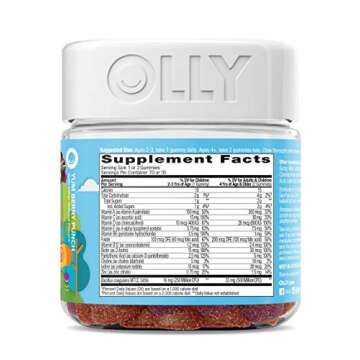 OLLY Kids Multivitamin + Probiotic Gummy, Vitamins A, C, D, E, B, Zinc, Probiotics, Chewable Supplement, Berry Flavor, 70 Count (3 Pack)