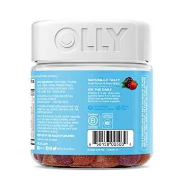 OLLY Kids Multivitamin + Probiotic Gummy, Vitamins A, C, D, E, B, Zinc, Probiotics, Chewable Supplement, Berry Flavor, 70 Count (3 Pack)