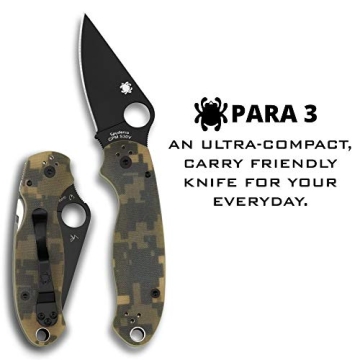 Spyderco Para 3 Camo Folding Utility Pocket Knife