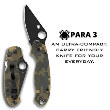 Spyderco Para 3 Camo Folding Utility Pocket Knife