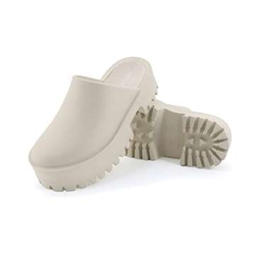 Women's Thick-soled Casual Slippers Baotou Slippers Home Non-Slip Waterproof Summer Lazy Slip-on Slippers Beach Thick Heel Sandals for Indoor & Outdoor