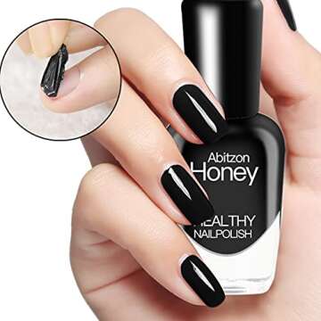 Abitzon New Nail Polish Set (10 Bottles) Non-Toxic Eco-Friendly Easy Peel Off and Quick Dry Water Based Nail Polish