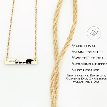 Mama Bear 3 Cub Necklace for Moms - Perfect Gift for Any Occasion