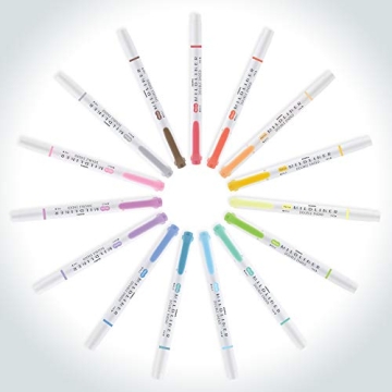 Zebra Mildliner Highlighters - Versatile Dual-Tip Markers