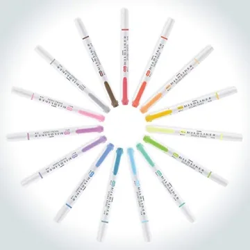 Zebra Mildliner Highlighters - Versatile Dual-Tip Markers