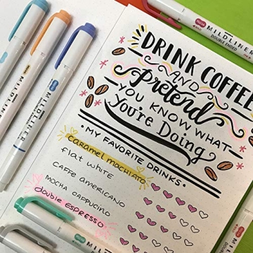 Zebra Mildliner Highlighters - Versatile Dual-Tip Markers