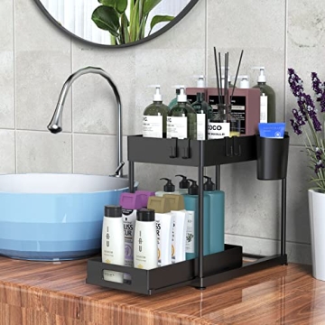 Enhanced Under Sink Storage Organizers 2-Pack