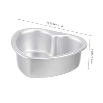 BESTonZON Heart Pan 5pcs Heart Cake heart shape cake pan heart shaped pizza pan 4 inch cake pan, Alu...