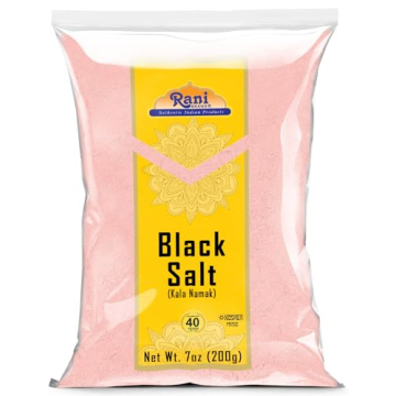 Rani Black Salt Powder (Kala Namak) 7oz - Unrefined Vegan Mineral Salt for Cooking