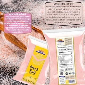 Rani Black Salt Powder 7oz for Vegan Cooking