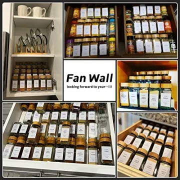 Glass Spice Jars with Bamboo Lids Kitchen Organizer Set