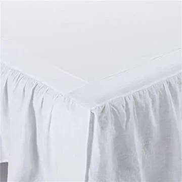 Meadow Park French Linen Bed Skirt for King Beds
