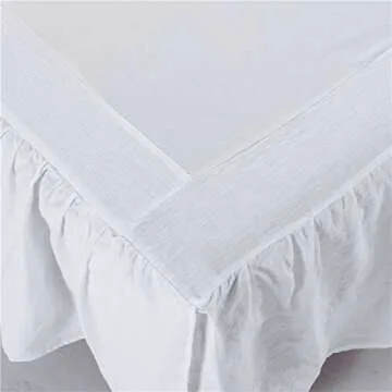 Meadow Park French Linen Bed Skirt for King Beds