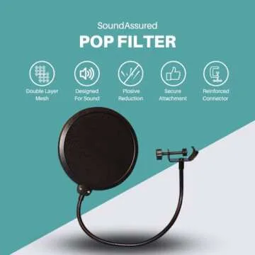 Pop Filter For Studio Microphone With Flexible Design For Better Sound Quality