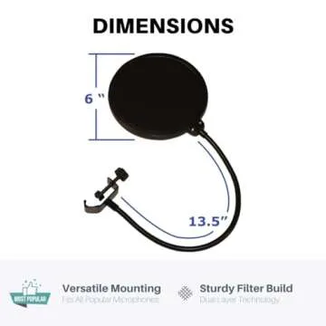 Pop Filter for Studio Microphones for Superior Vocal Recordings