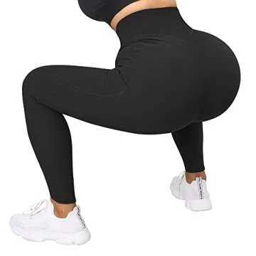 MOOSLOVER V Cross Waist Butt Lifting Leggings for Women