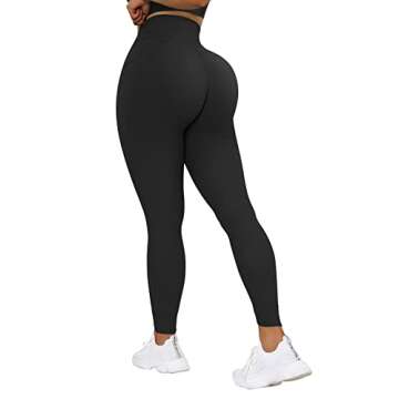 MOOSLOVER V Cross Waist Butt Lifting Leggings for Women