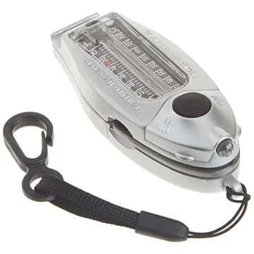 Coghlan's Six-Function Whistle with LED Light,Silver