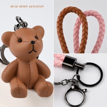Yaihsuy Bear Resin Keychain for Women and Girls