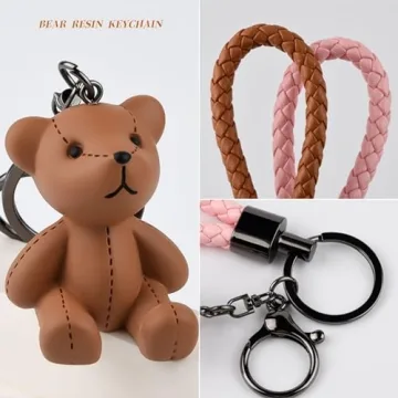Yaihsuy Bear Resin Keychain for Women and Girls