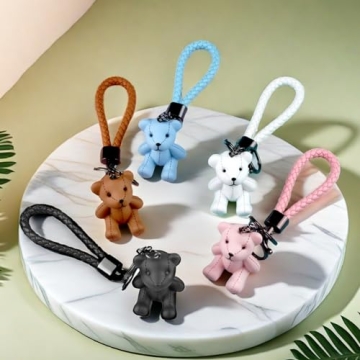 Yaihsuy Bear Resin Keychain for Women and Girls