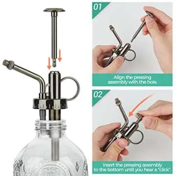 T4U Vintage Glass Plant Mister – 200ML Decorative Spray Bottle