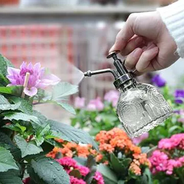 T4U Vintage Glass Plant Mister – 200ML Decorative Spray Bottle