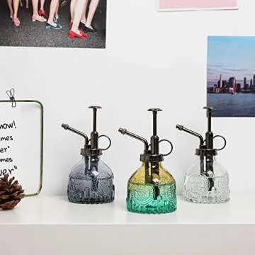 T4U Vintage Glass Plant Mister – 200ML Decorative Spray Bottle