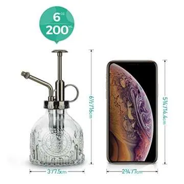 T4U Vintage Glass Plant Mister – 200ML Decorative Spray Bottle