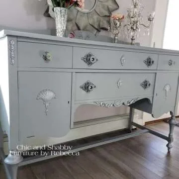 Dixie Belle Paint Company Chalk Finish Furniture Paint | Manatee Gray (16oz) | Matte Light Gray Chic Chalk Mineral Paint | DIY Furniture Paint