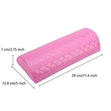Nail Pillow Hand Rest for Nails, Washable PU Leather Nail Armrest Detachable Manicure Hand Pillow Cushion Nail Art Accessories Tool for Nails Tech (Pink)