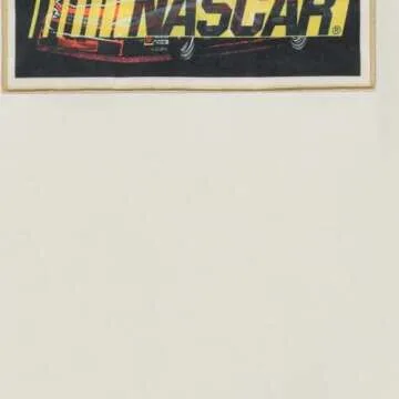 NASCAR Vintage Daytona 500 Sweatshirt Racing Mens Embroidered Chenille Crewneck Sweatshirt (Ivory, Medium)