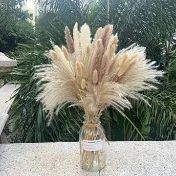 Natural Dried Pampas Grass 110 pcs for Home Decor