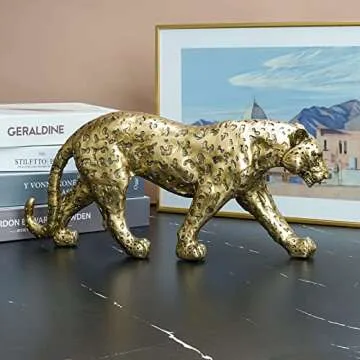 Stylish Polyroyal Cheetah Statue for Home Office Decor