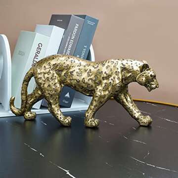 Stylish Polyroyal Cheetah Statue for Home Office Decor