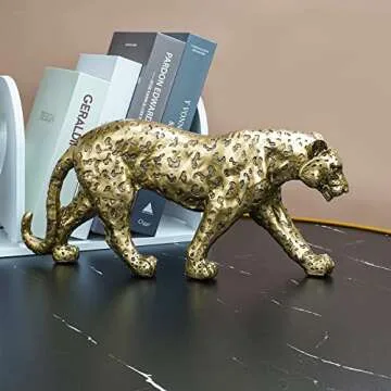 Stylish Polyroyal Cheetah Statue for Home Office Decor