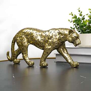 Stylish Polyroyal Cheetah Statue for Home Office Decor