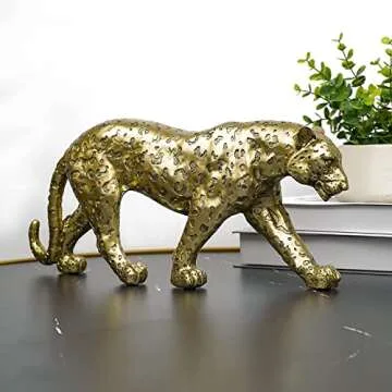 Stylish Polyroyal Cheetah Statue for Home Office Decor