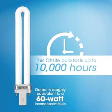 OttLite Folding Task Lamp – Compact, Portable, Energy Efficient