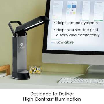 OttLite Folding Task Lamp – Compact, Portable, Energy Efficient