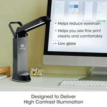 OttLite Folding Task Lamp – Compact, Portable, Energy Efficient