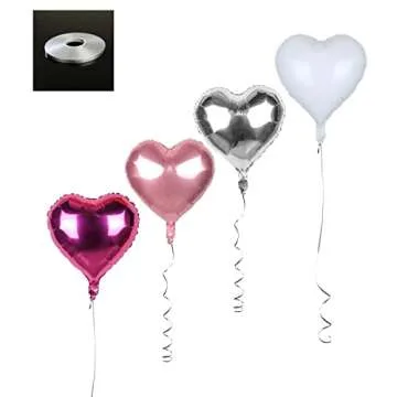 Elegant Heart Foil Balloons 20-pack for Celebrations