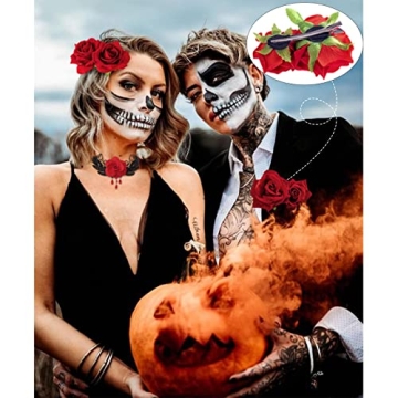 DRESHOW Rose Flower Hair Clip & Earrings Set